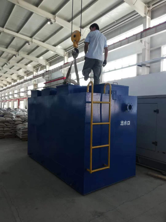 污水設(shè)備吊裝完成 污水設(shè)備吊裝完成